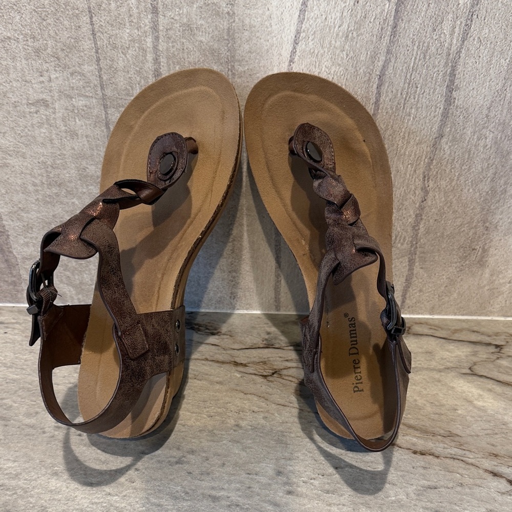 Pierre Dumas Braided Backstrap Sandals
